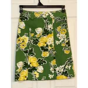 Talbots Skirt A Line Floral Spring Preppy Retro Style Country Club Cotton 4P‎